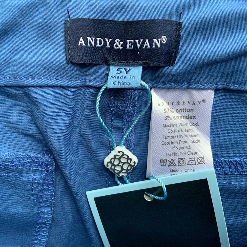 Brand New Preppy Boys Blue Pants 5T (Andy & Evan) - Picture 4 of 6